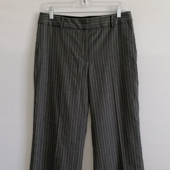 Talbots Women's Heritage Gray Striped Pants Size 8 - Picture 2 of 6